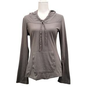 prAna Hoodie Medium Gray Drawstring Pullover